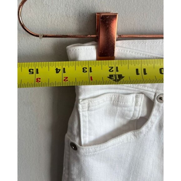 Madewell Womens Button Fly High Rise Fitted Skinny Crop Jeans White Sz 26 - Picture 5 of 10